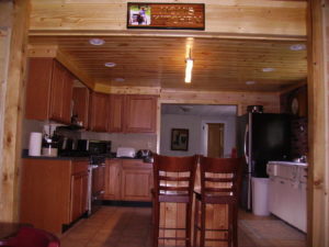 the kitchen