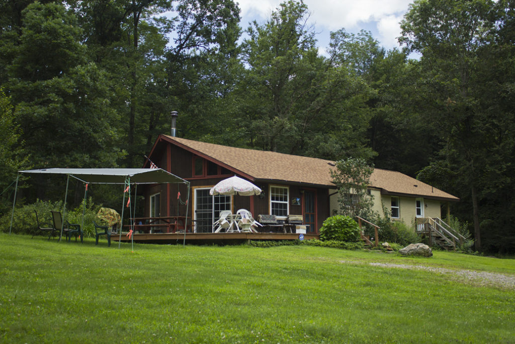 The cabin in the summer