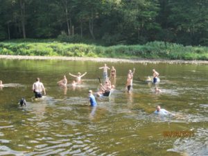 Enjoying the summer in the river